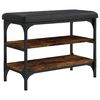 vidaXL Schoenenbank 62x32x47 cm bewerkt hout gerookt eikenkleurig