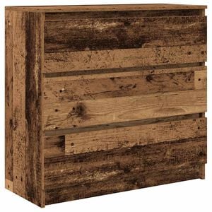 vidaXL Dressoir 80x35x76 cm spaanplaat oud hout