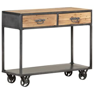 vidaXL Wandtafel 90x35x74 cm massief gerecycled hout