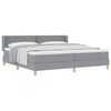 vidaXL Boxspringbed met matras Lichtgrijs 200 x 200 cm Stof