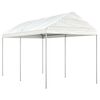 vidaXL Prieel met dak 4,46x2,28x2,69 m polyetheen wit