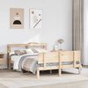 vidaXL Bedframe met hoofdbord massief grenenhout 160x200 cm