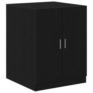 vidaXL Wasmachinekast Zwart Eiken 70,5 x 71,5 x 91,5 cm Bewerkt hout