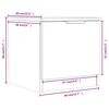 vidaXL Nachtkastjes 2 st 40x39x40 cm hoogglans wit