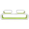 vidaXL Wandplanken kubus 6 st groen en wit