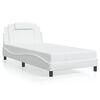 vidaXL Bedframe "Viana" zonder matras kunstleer wit 100x203 cm