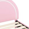 vidaXL Bedframe voor kinderen met hoofdbord Roze 80 x 160 cm PU