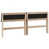 vidaXL Gestoffeerd hoofdbord Taupe 200 cm Massief grenenhout