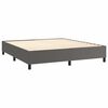 vidaXL Boxspring bed kunstleer grijs 180x200 cm