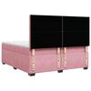 vidaXL Boxspring met matras fluweel roze 200x200 cm