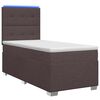 vidaXL Boxspringbed met matras Donkerbruin 80 x 200 cm Stof