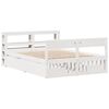 vidaXL Bedframe zonder matras massief grenenhout wit 135x190 cm