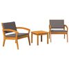 vidaXL Bistroset 3 st Bruin Polyester