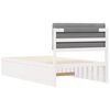 vidaXL Bedframe met Gevoerd Hoofdgedeelte Lichtgrijs 100 x 200 cm