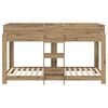 vidaXL Bunk Bed voor Kinderen Artisan Eiken 100 x 190 cm Bewerkt hout