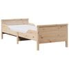 vidaXL Bedframe met uitschuifbaar matras Bruin 80 x 200 cm