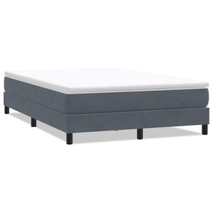 vidaXL Boxspring zonder matras fluweel donkergrijs 140x210 cm