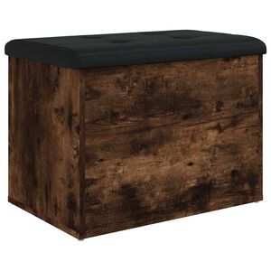 vidaXL Opbergbankje 62x42x45 cm bewerkt hout gerookt eikenkleurig
