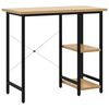 vidaXL Computerbureau 80x40x72 cm MDF metaal zwart lichteikenkleurig
