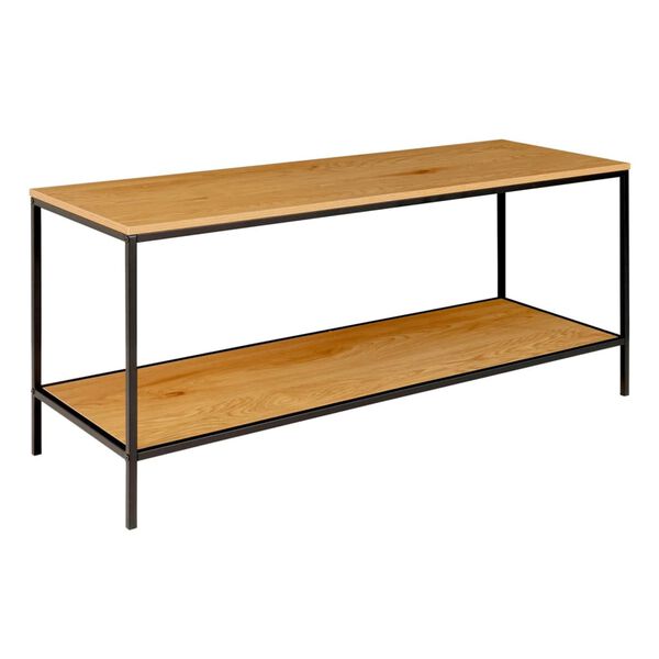 House Nordic Tv-meubel Avery met 2 planken eikenkleur en zwart