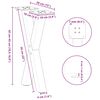 vidaXL Salontafelpoten 2 st X-vormig 38x(42-43) cm staal antraciet