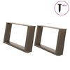 vidaXL Salontafelpoten 2 st U-vormig 60x(30-31) cm staal naturel