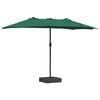 vidaXL Tuinparasol Groen 385 x 209 x 244 cm Polyester
