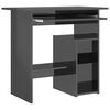 vidaXL Bureau 80x45x74 cm spaanplaat hoogglans grijs
