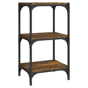 vidaXL Boekenkast 40x33x70,5 cm bewerkt hout en staal gerookt eiken