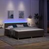 vidaXL LED Box Spring Bed met matras Donkerbruin 180 x 200 cm Stof