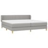vidaXL Boxspring met matras stof lichtgrijs 200x200 cm