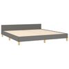 vidaXL Bedframe zonder matras stof donkergrijs 160x200 cm