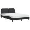 vidaXL Bedframe zonder matras "Zadar" kunstleer zwart 140x200 cm