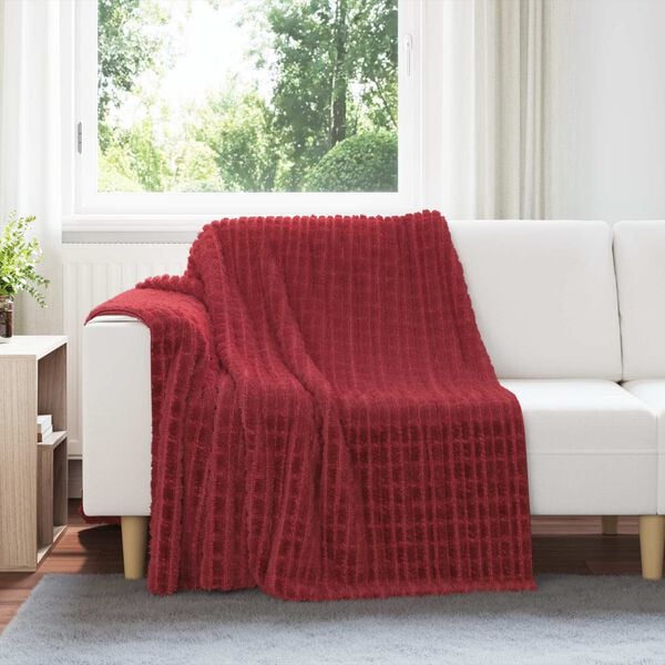 vidaXL Kleden 6 pcs Bordeaux Rood 200 x 150 cm Fleece