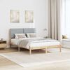 vidaXL Bedframe Bruin en lichtgrijs 160 x 200 cm Massief grenenhout