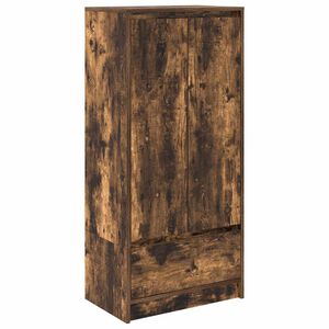 vidaXL Kast met lade 55,5x34x119,5 cm spaanplaat gerookt eikenkleurig