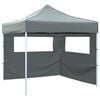 vidaXL Vouwtent pop-up met 2 zijwanden 3x3 m antraciet