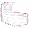 vidaXL Boxspringbed met matras Donkergrijs 90 x 190 cm Stof