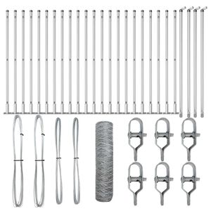 vidaXL Afrasteringspaal Zilverkleurig