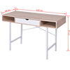 vidaXL bureau met 1 lade eiken en wit
