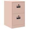 vidaXL Bestandenkast met lade Roze 44 x 50 x 74,5 cm Koudgewalst Staal