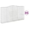 vidaXL Schanskorven 5 st gewelfd 400x50x220/240 cm ijzer