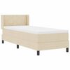 vidaXL Boxspringbed met matras Cr&egrave;me 200 x 80 cm Polyester
