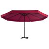 vidaXL Parasol met draagbare voet rood