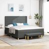 vidaXL Boxspring bed met matras Donkergrijs 180 x 200 cm Stof