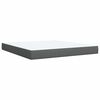 vidaXL Boxspring met matras stof donkergrijs 180x200 cm