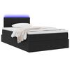 vidaXL Opbergbed met LED met matras met LED Zwart 120 x 190 cm Fluweel