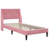 vidaXL Bedframe met matras met matras Roze 80 x 200 cm Fluweel