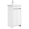 vidaXL Badkamermeubel met Wasbak Wit 42 x 40 x 84,5 cm Bewerkt hout
