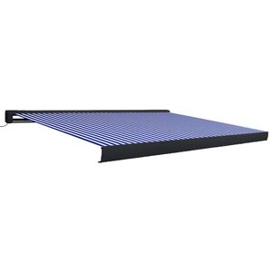 vidaXL Luifel gemotoriseerd 350x250 cm blauw en wit